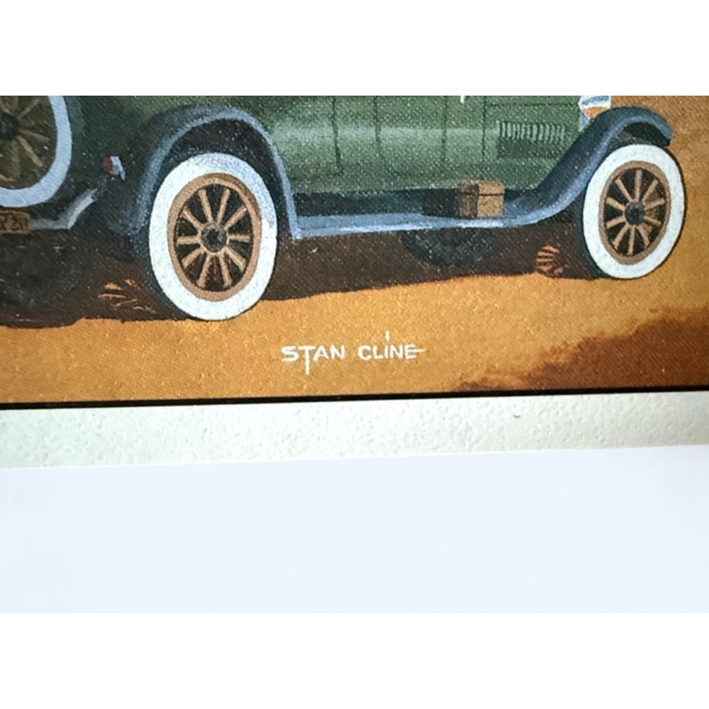 Stan Cline Classic Automobiles Lithographs Set of 4 5x7 Vintage Car Art Prints - Picture 2 of 7